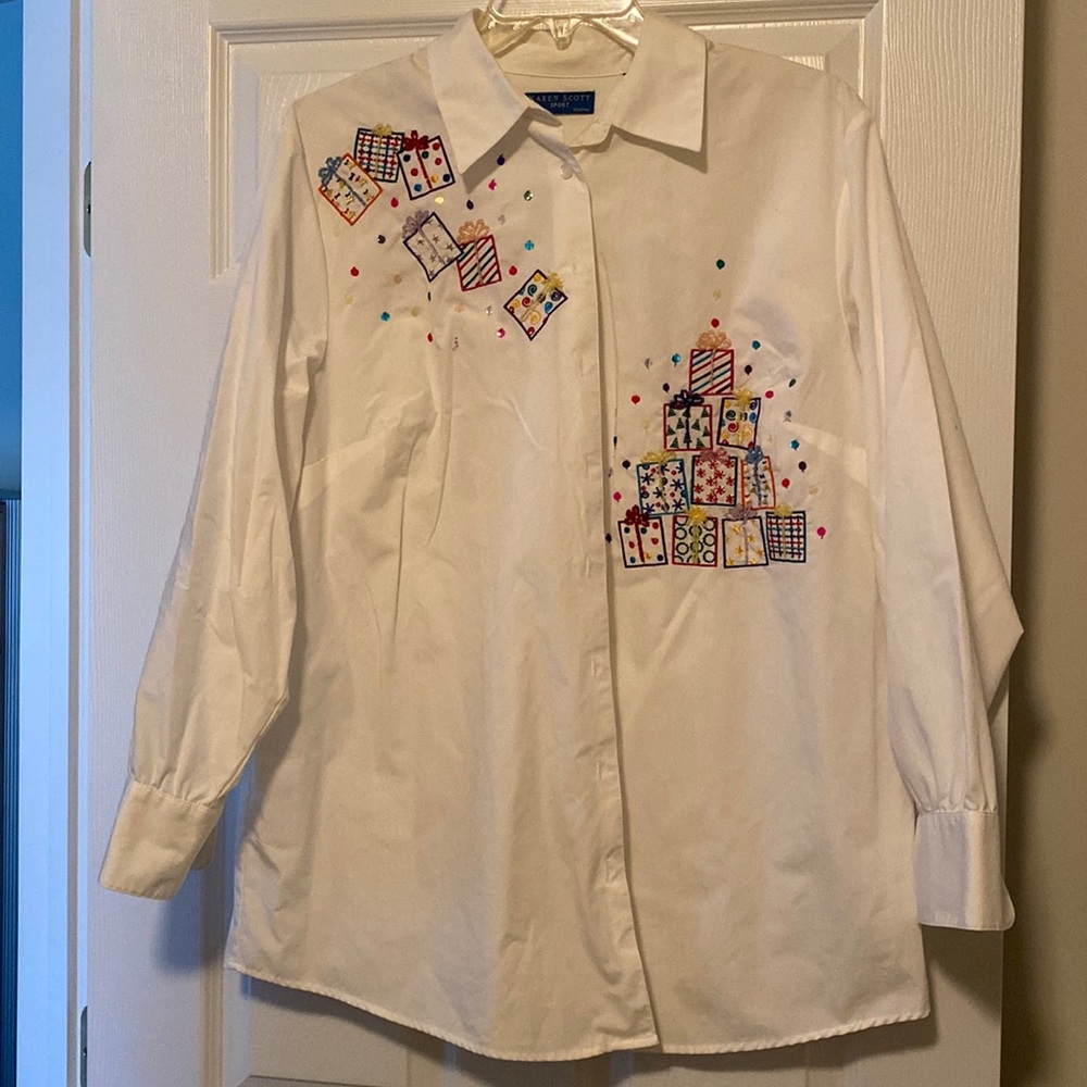 Karen Scott Button Down Blouse